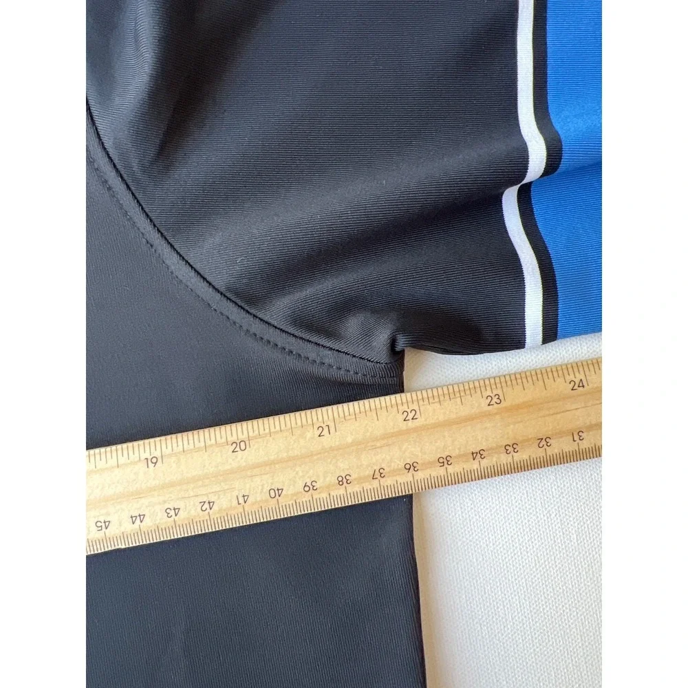 FootJoy 1/4 Zip Golf Pullover Mens Medium Long Sleeve Black Blue Performance